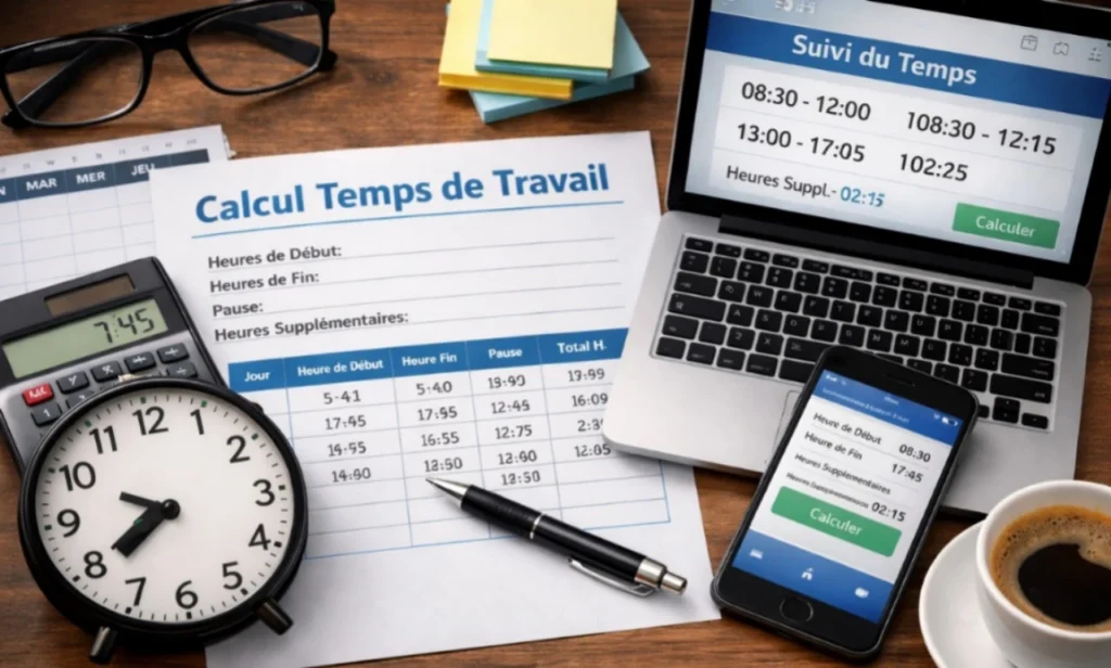 calcul temps de travail