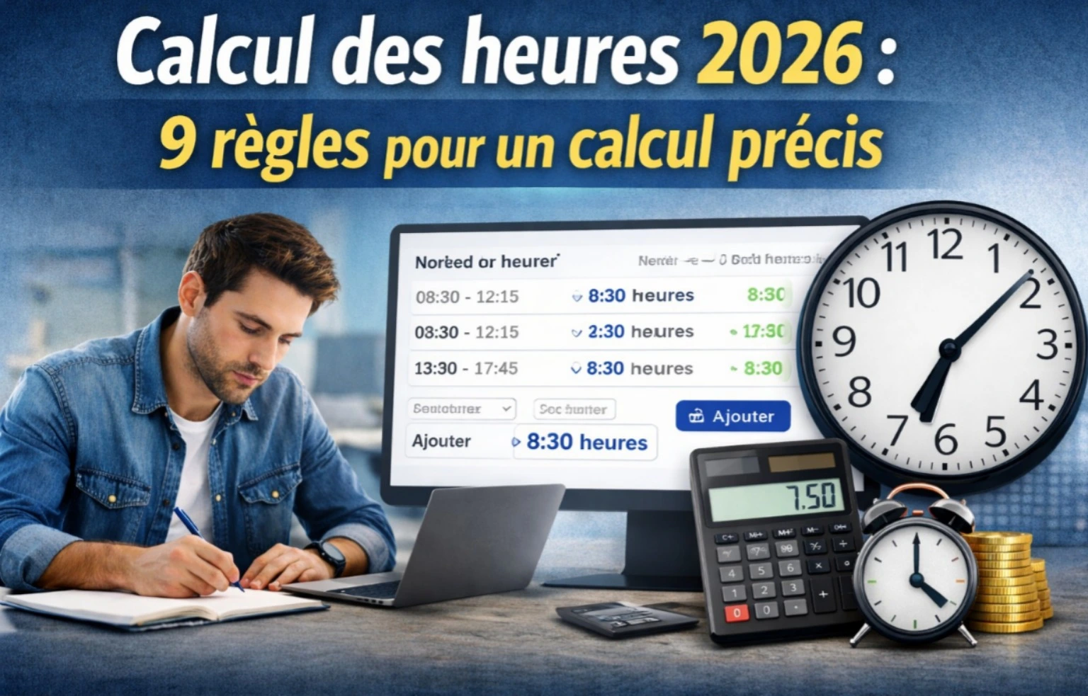 Calcul des heures 2026: 9 règles pour un calcul précis