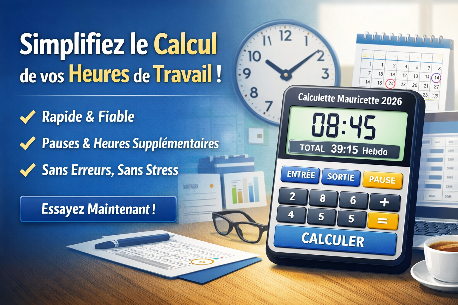 Calcul du temps compliqué ? Calculette Mauricette 2026