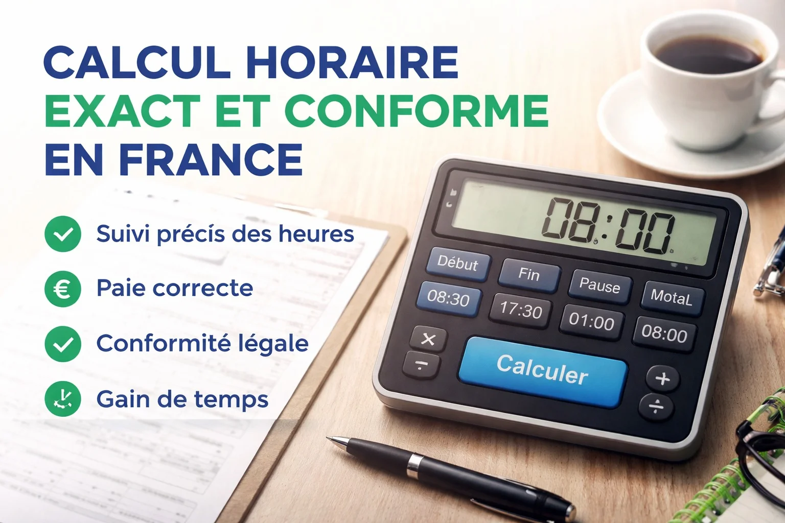 Calcul Horaire Exact et Conforme en France – Outil Gratuit