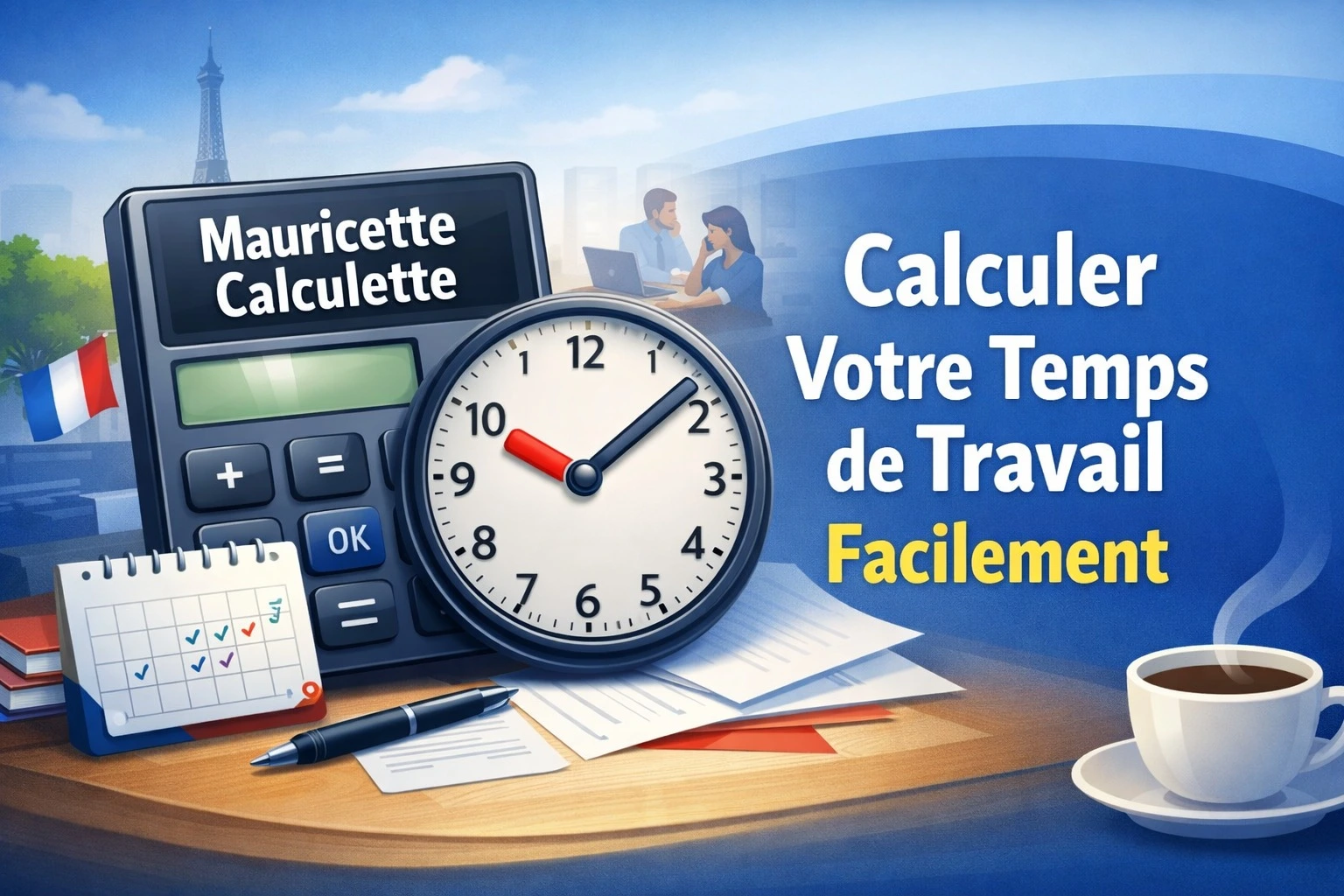 Mauricette Calculette: Calcul simple du temps de travail
