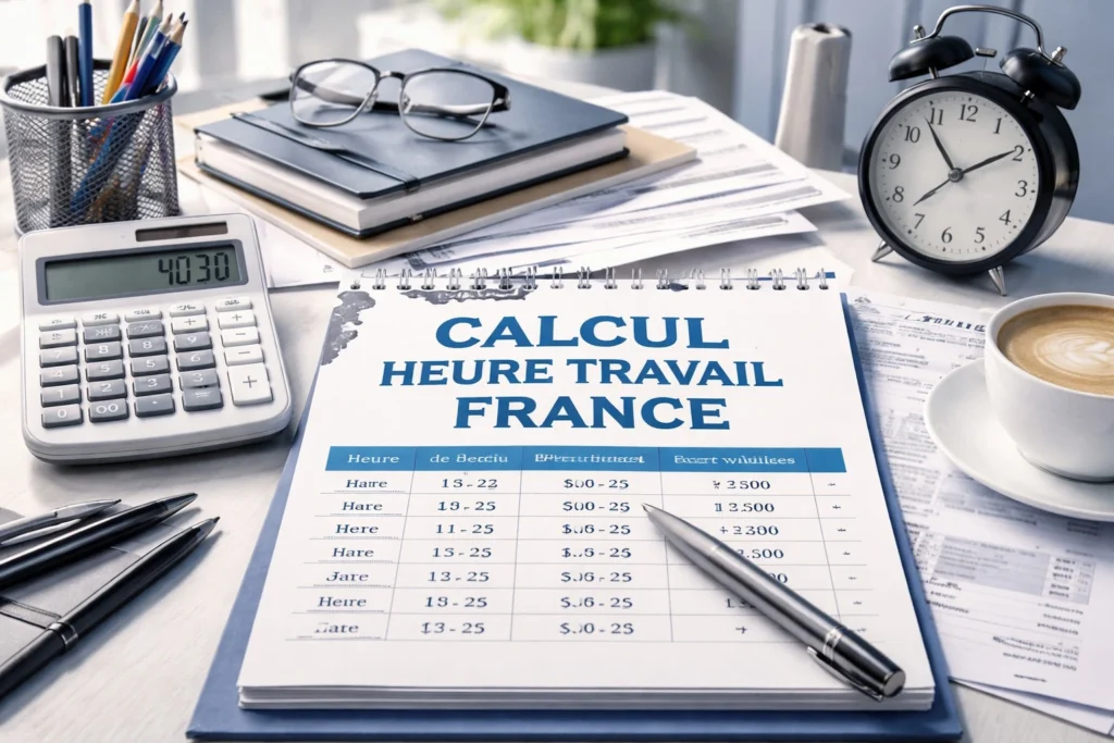 calcul heure travail France