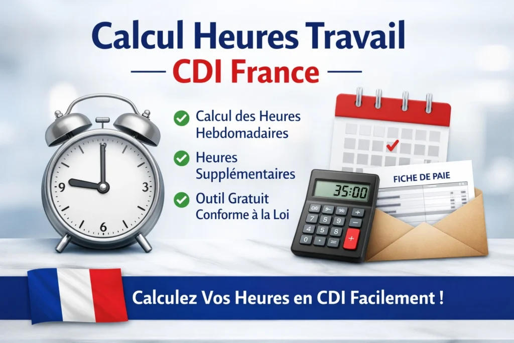 calcul heures travail CDI France